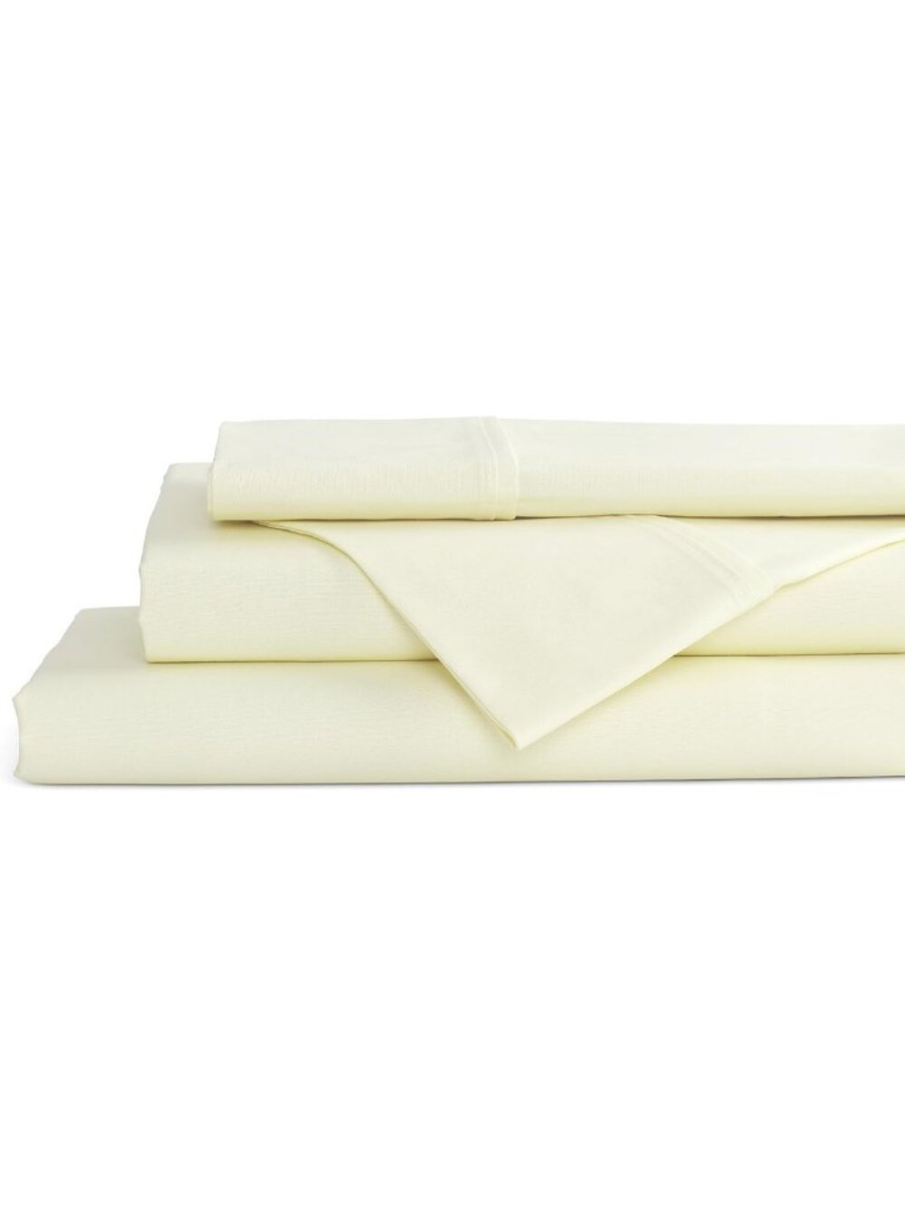 Cooling 100% Cotton Percale King Sheet Set - 4 Piece, Soft Cream Bedding